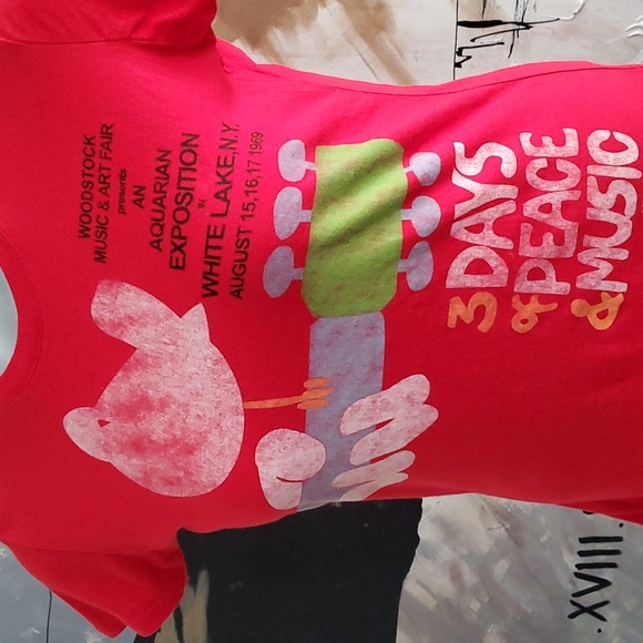 Woodstock Poster T-shirt Tag Women L - Picture 2 of 6